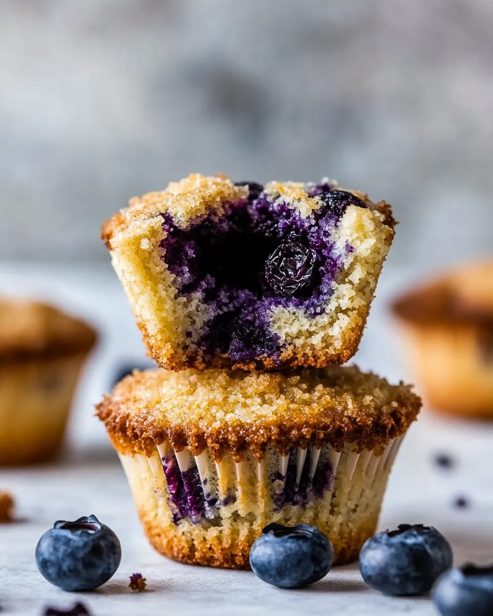 Classic Low-Carb, Sugar-Free Keto Blueberry Muffins with Almond Flour image