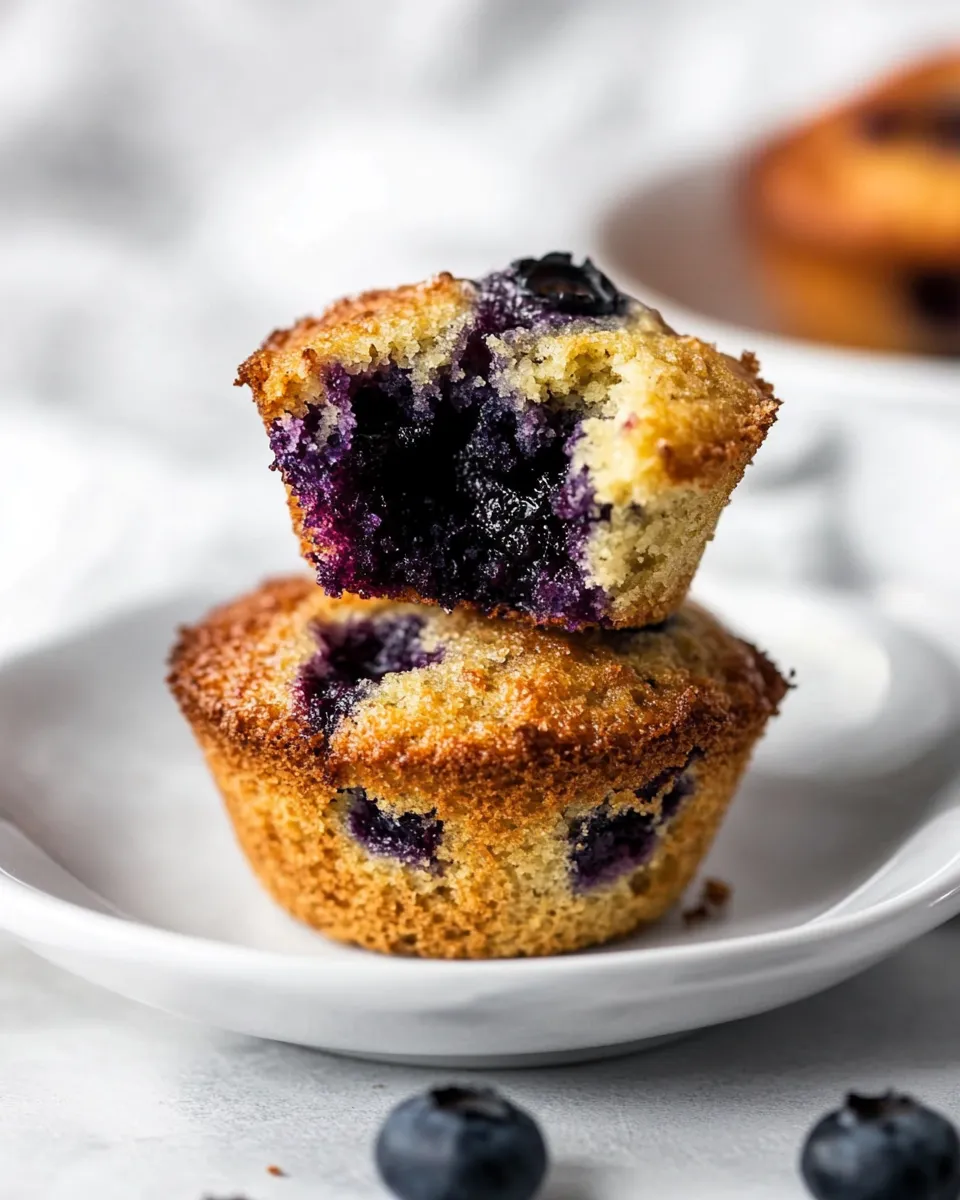 Easy Low-Carb, Sugar-Free Keto Blueberry Muffins with Almond Flour recipe photo