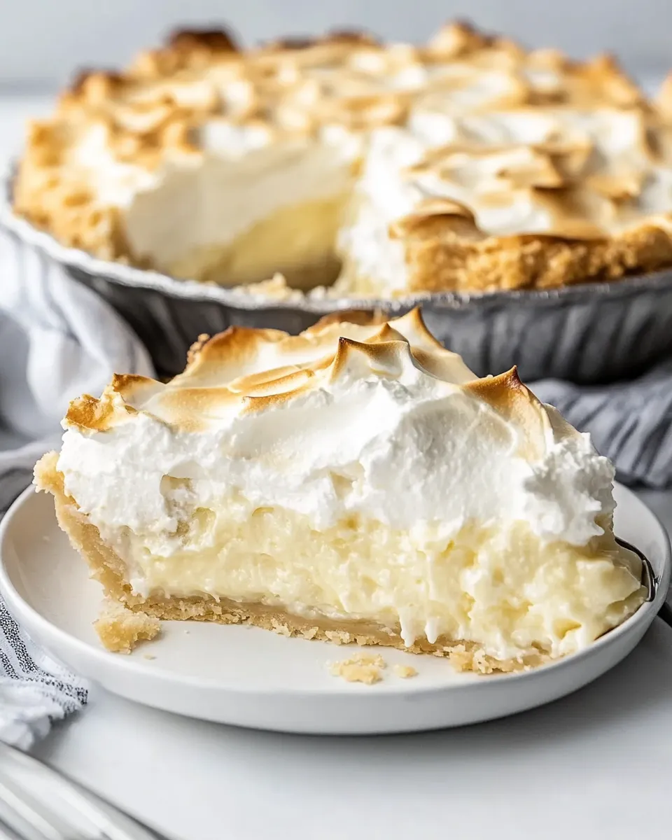Classic Lubys Coconut Meringue Pie Easy Copycat Recipe image