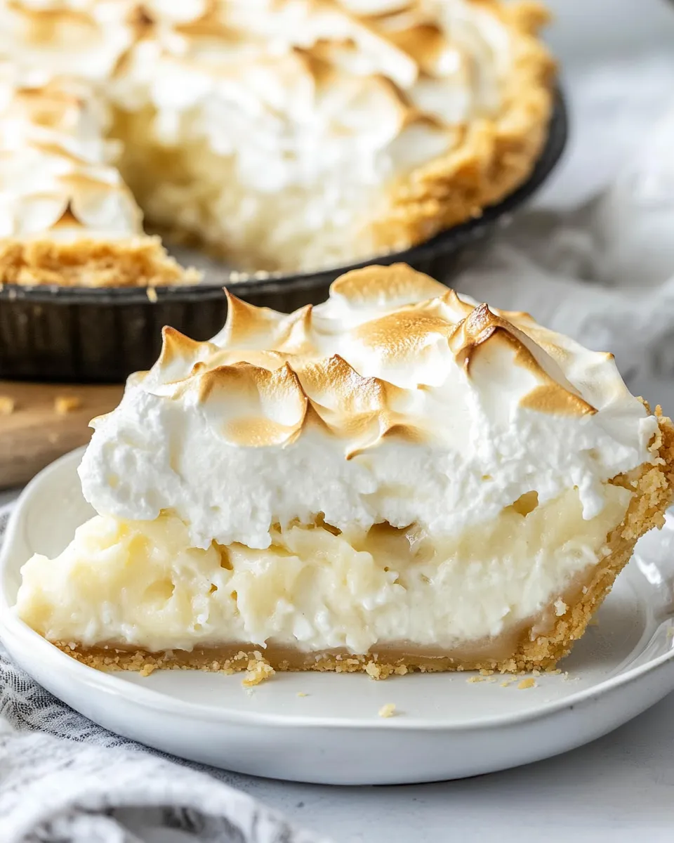 Quick Lubys Coconut Meringue Pie Easy Copycat Recipe recipe photo