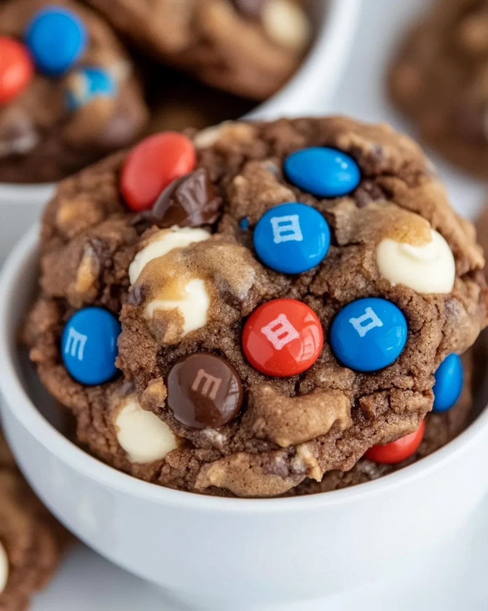 Delicious M&M Brownie Mix Cookies image