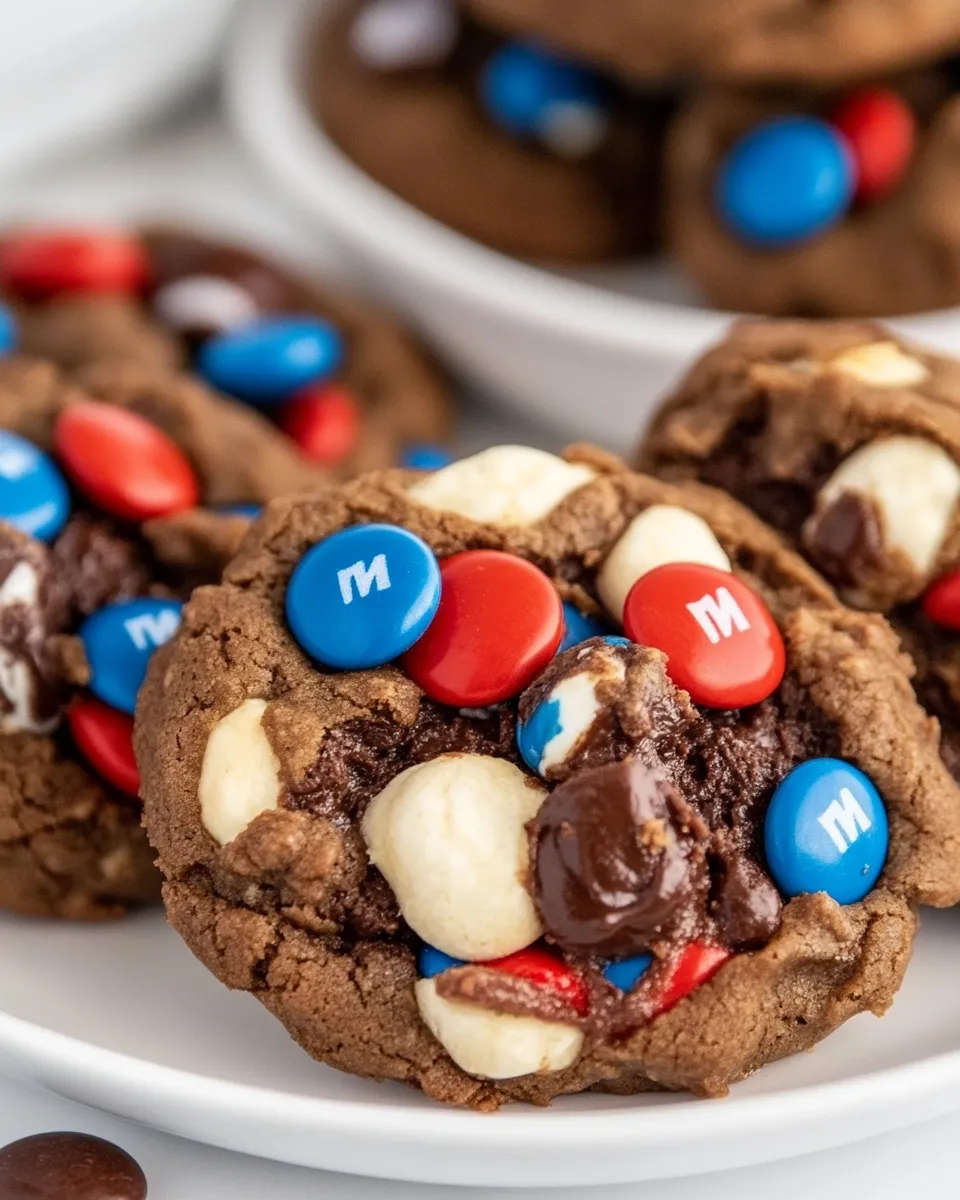 Homemade M&M Brownie Mix Cookies recipe photo