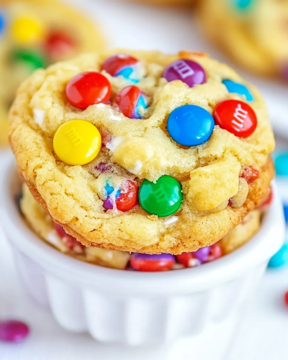 Easy M&M Cake Mix Cookies recipe photo
