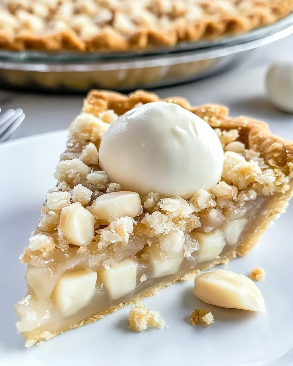 Classic Macadamia Nut Pie with White Chocolate recipe photo
