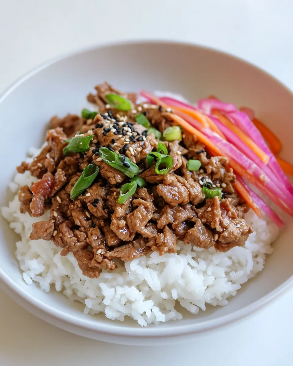 Quick Macro Friendly Korean Beef shot