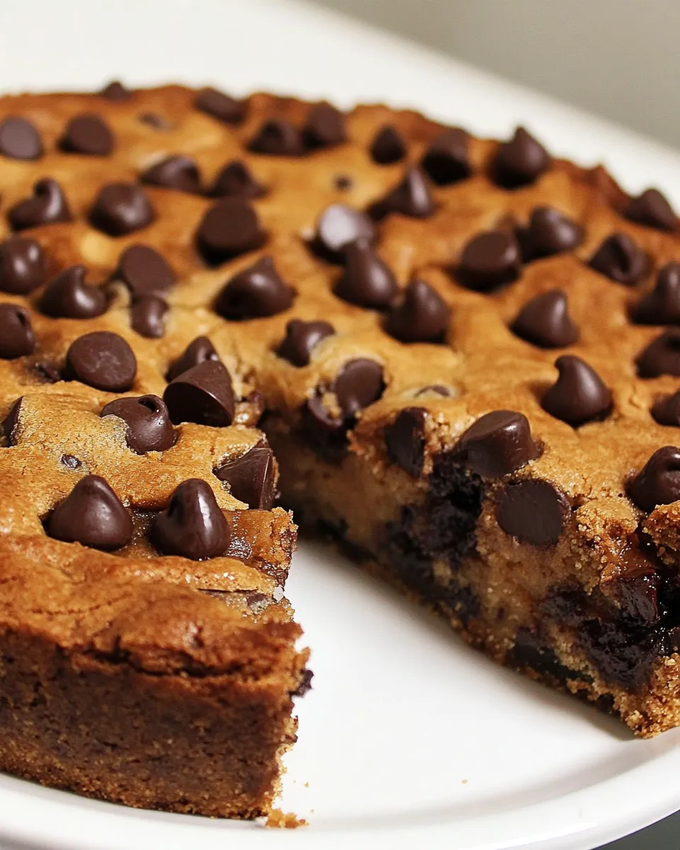 Easy Makeout Chocolate Chip Cookie Pie recipe photo