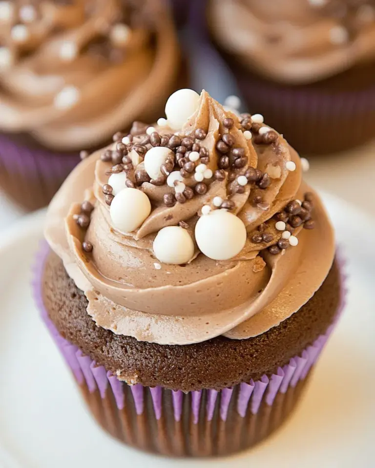 Homemade Malted Milk Chocolate Cupcakes photo