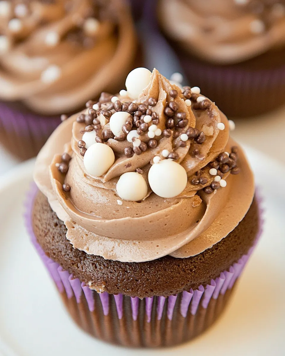 Homemade Malted Milk Chocolate Cupcakes photo