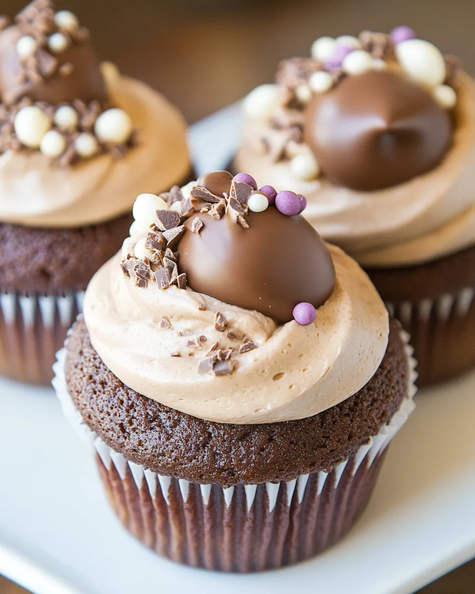 Easy Malted Milk Chocolate Cupcakes recipe photo