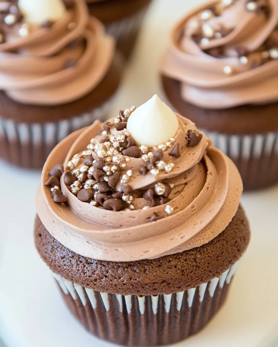 Delicious Malted Milk Chocolate Cupcakes shot