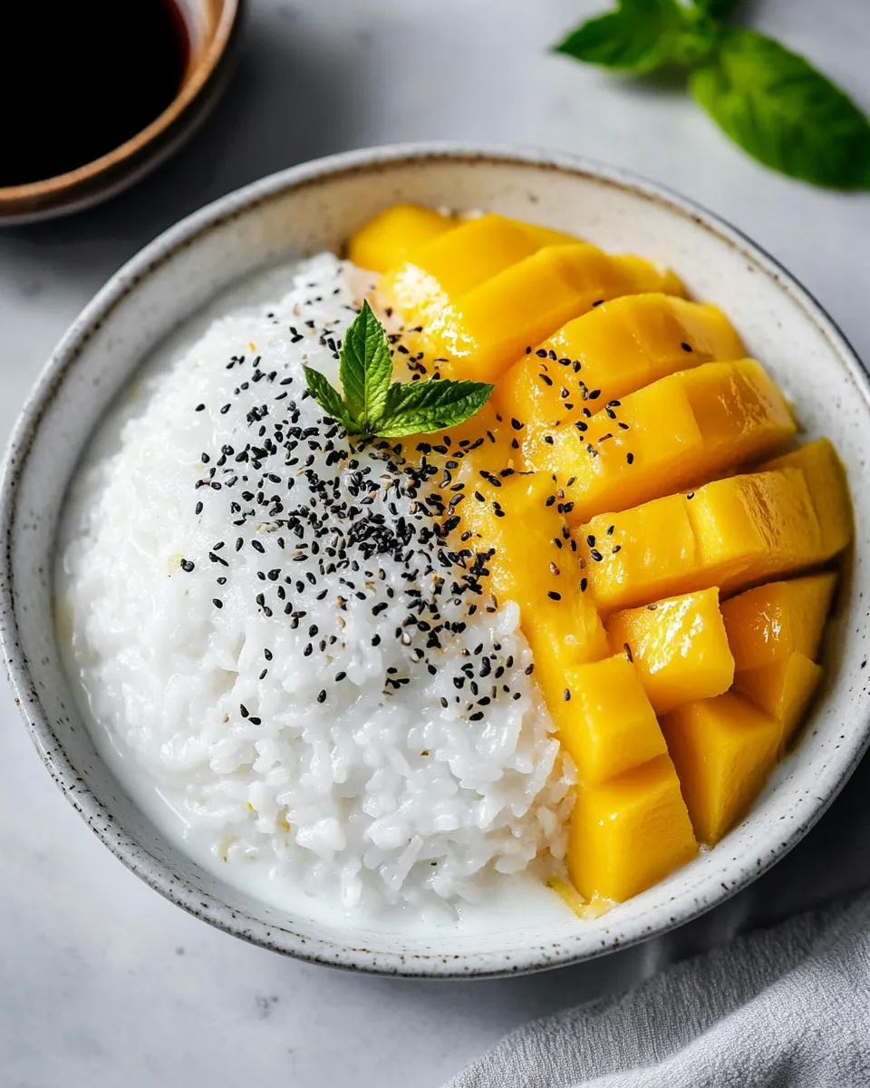 Delicious Mango Sticky Rice shot