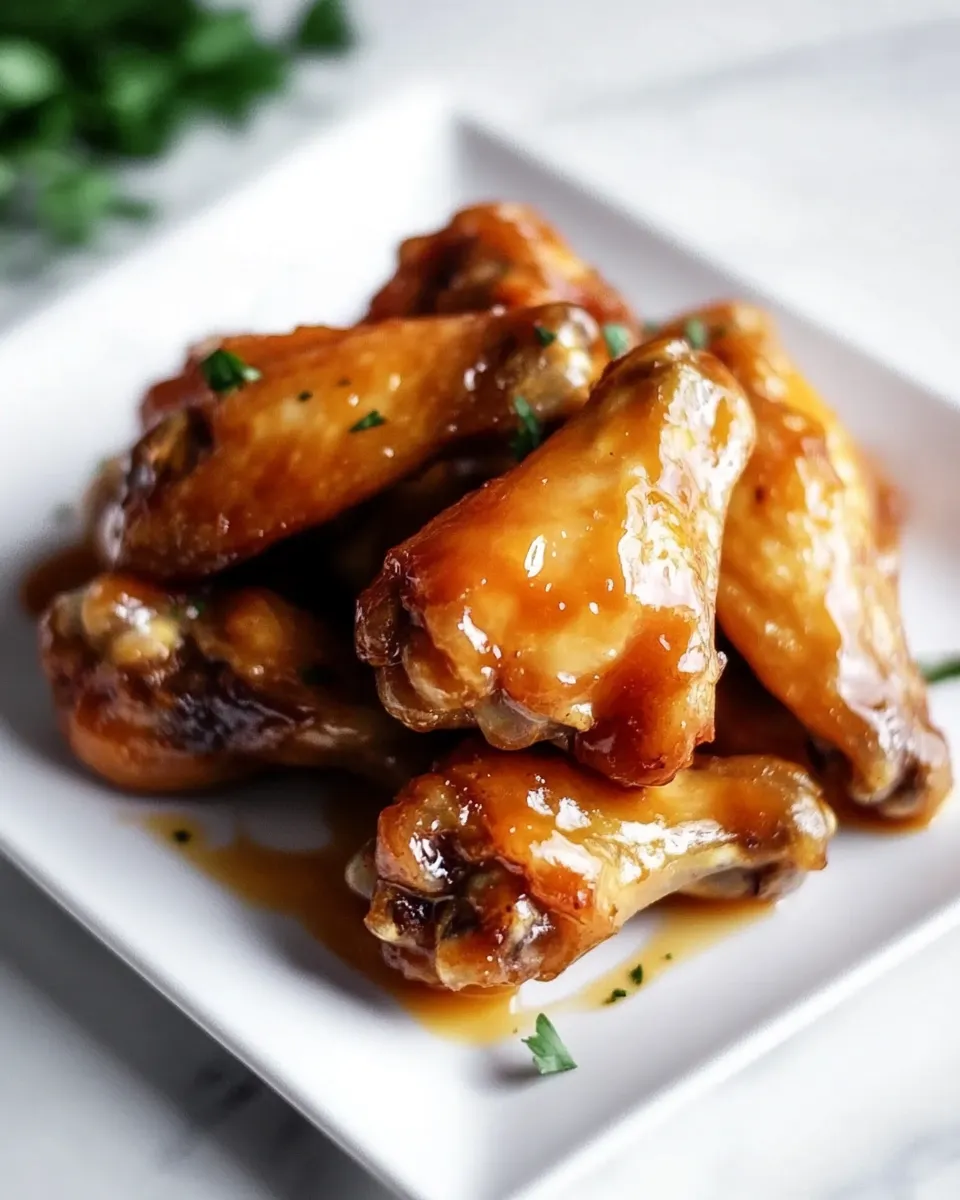 Easy Maple Glazed Chicken Wings Recipe shot