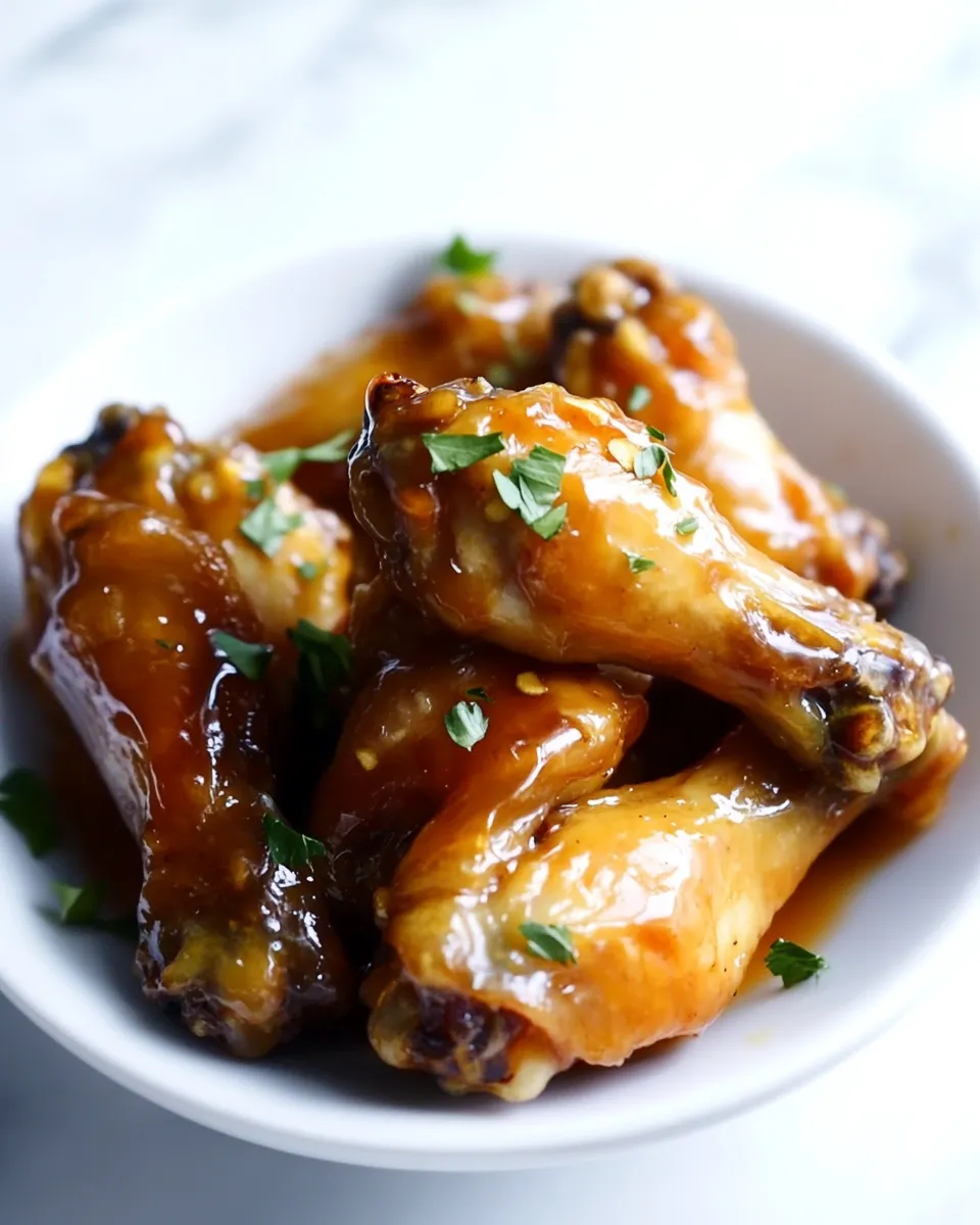 Savory Maple Glazed Chicken Wings Recipe dish photo