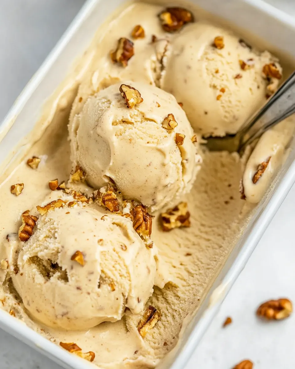 Delicious Maple Walnut Ice Cream shot