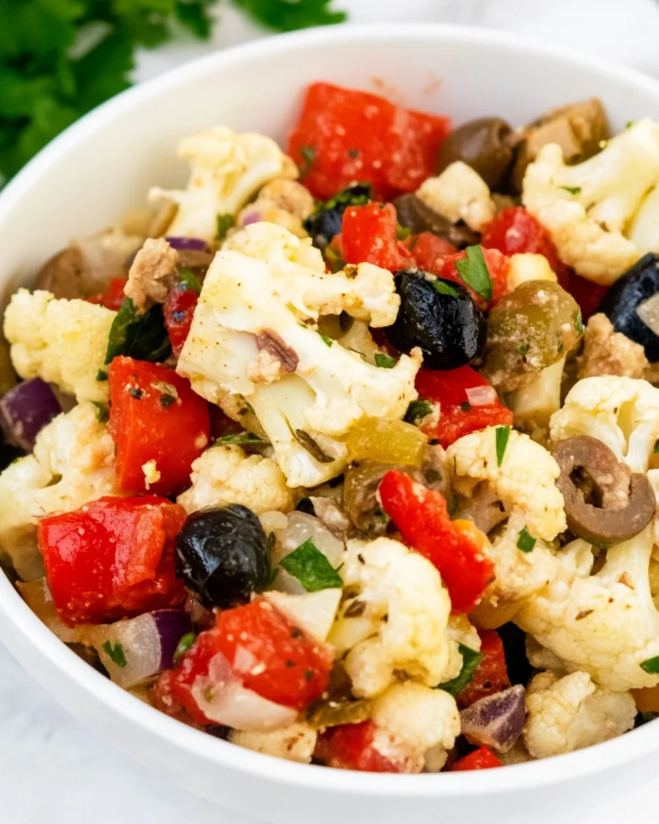 Classic Marinated Cauliflower Antipasto Salad image