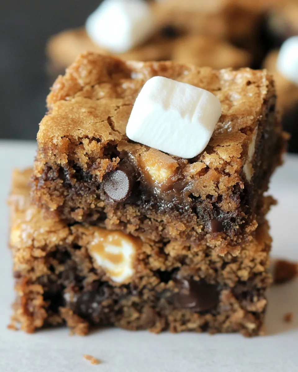 Homemade Marshmallow Toffee Blondies photo