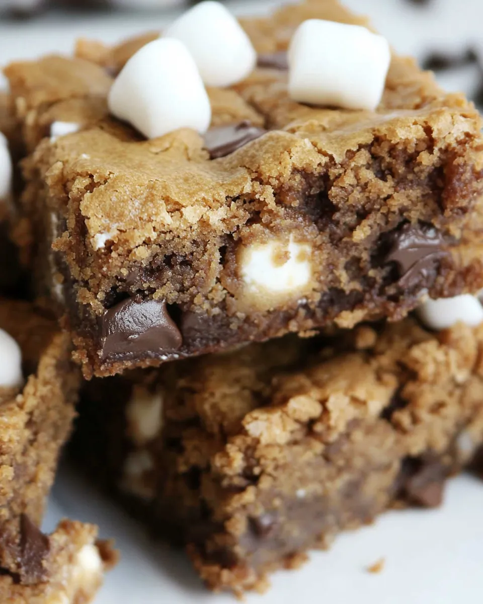 Delicious Marshmallow Toffee Blondies shot