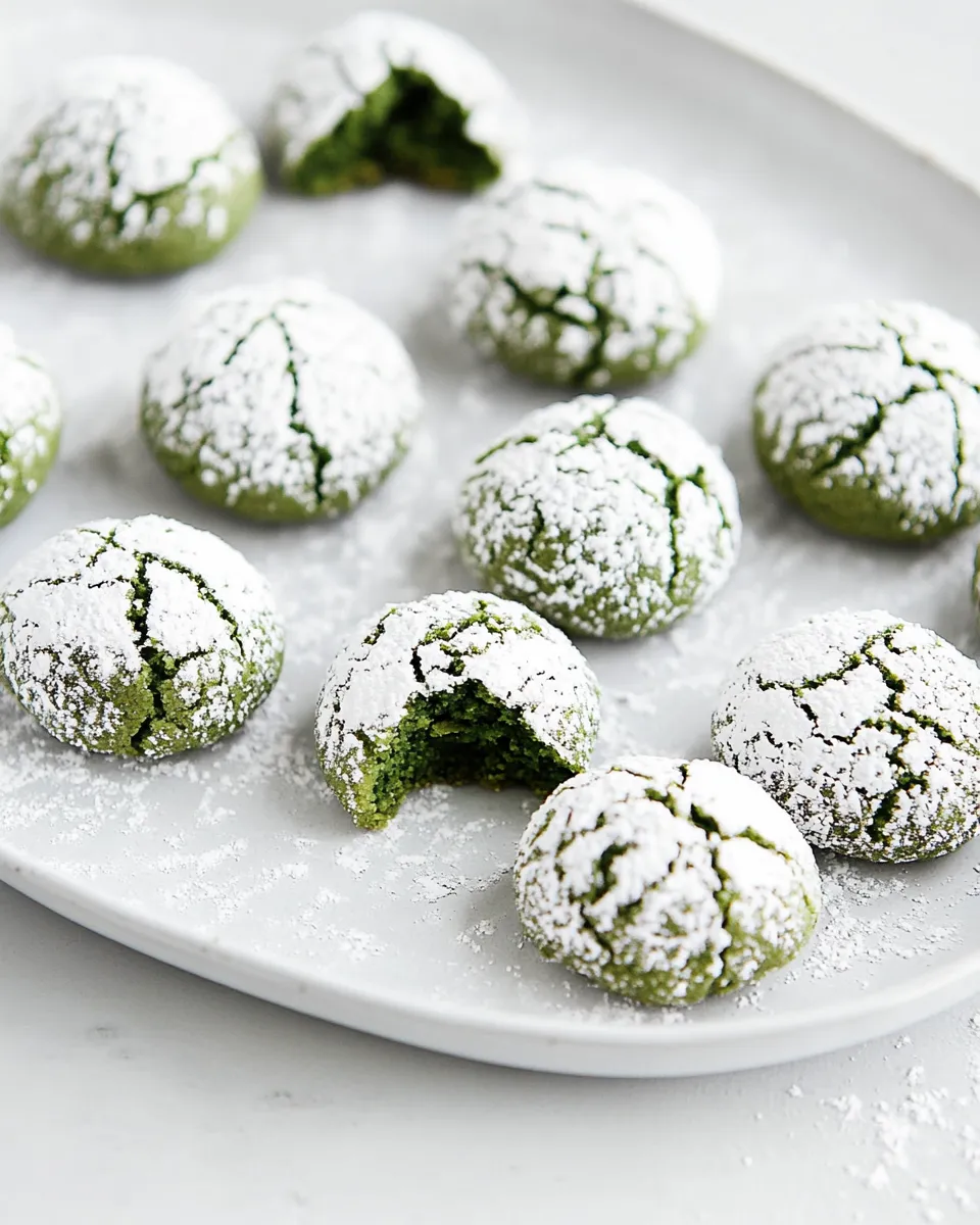 Homemade Matcha Amaretti Cookies photo