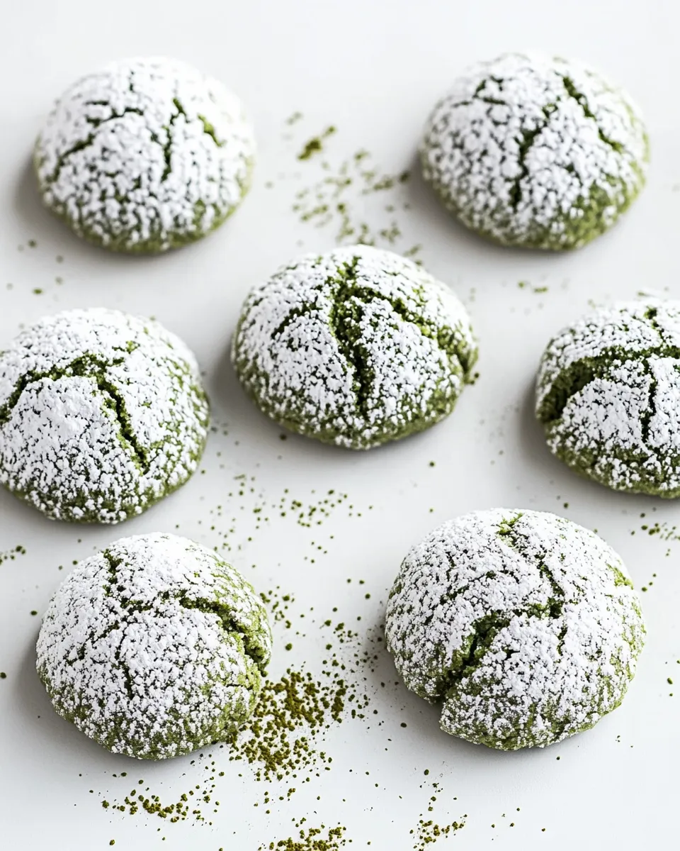 Delicious Matcha Amaretti Cookies image