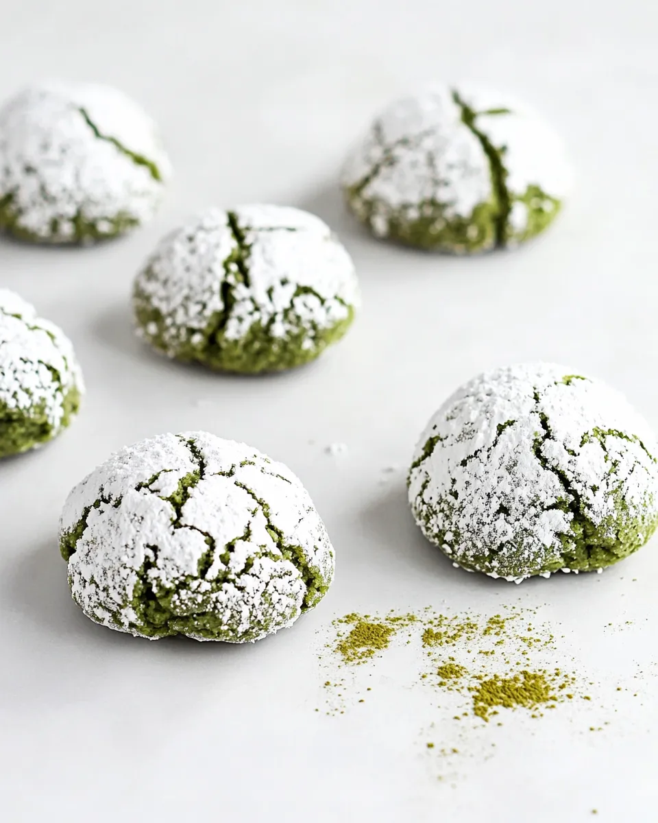 Easy Matcha Amaretti Cookies recipe photo