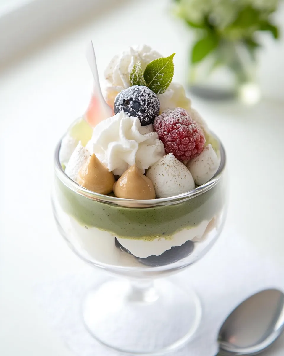 Healthy Matcha Parfait dish photo