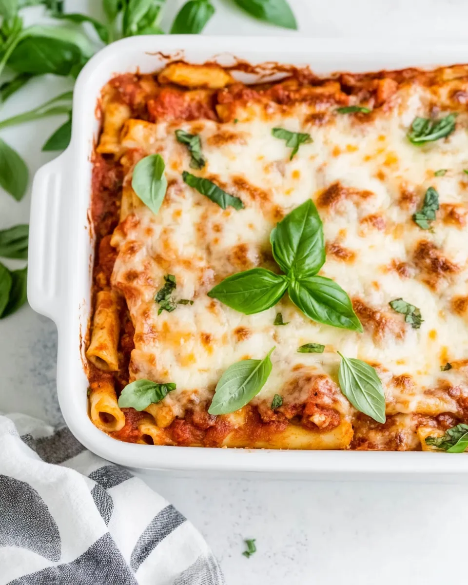 Delicious Meatless Baked Ziti image