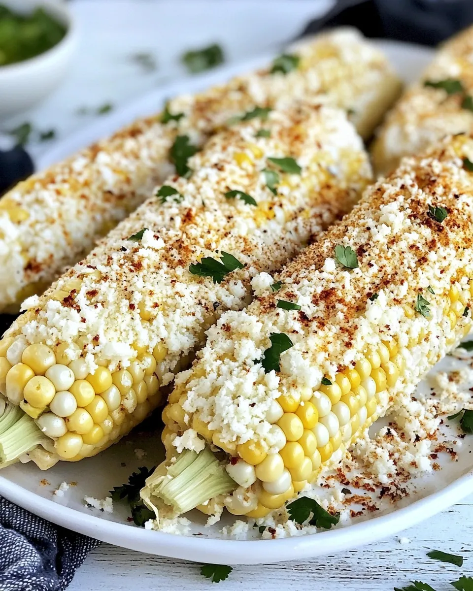 Savory Mexican Style Corn on the Cob dish photo