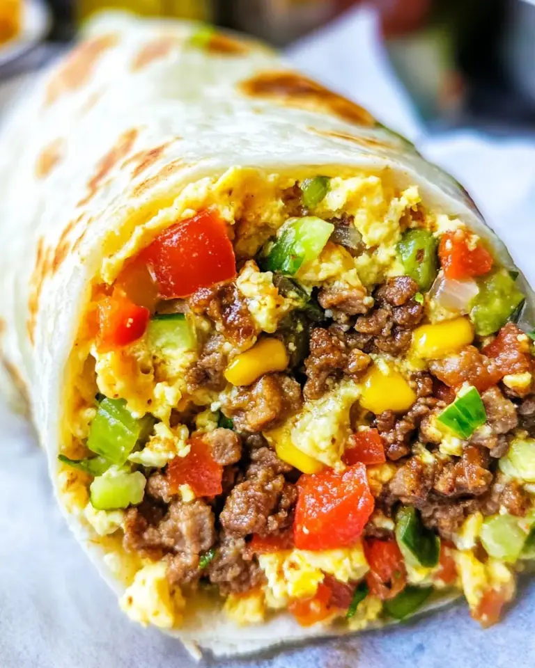 Homemade Mexican Taco Breakfast Burrito photo