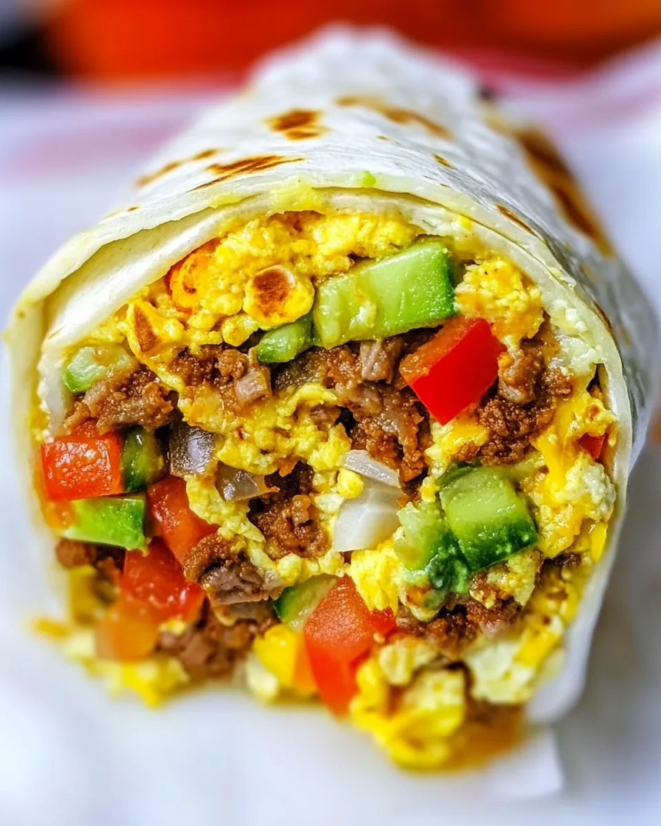 Easy Mexican Taco Breakfast Burrito recipe photo