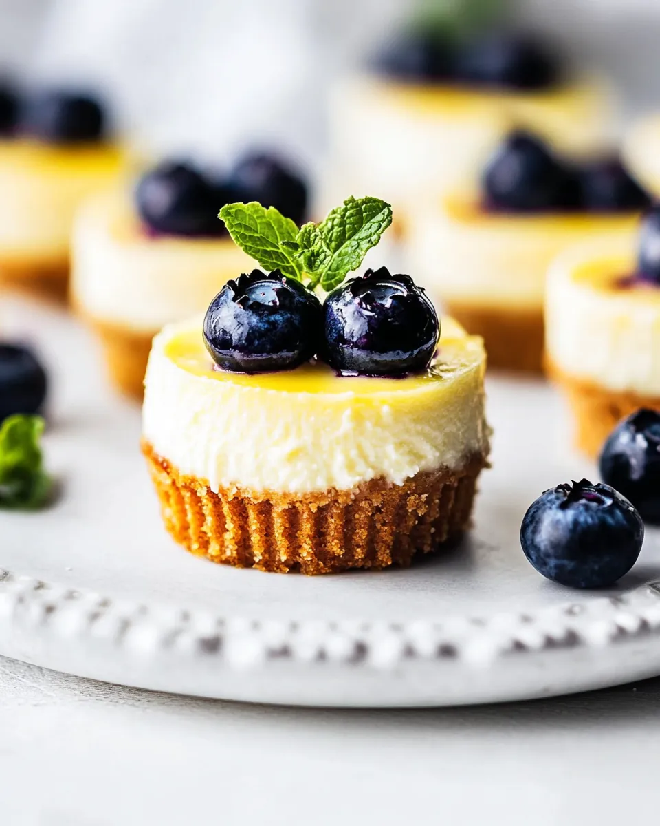 Classic Mini Blueberry Cheesecakes image