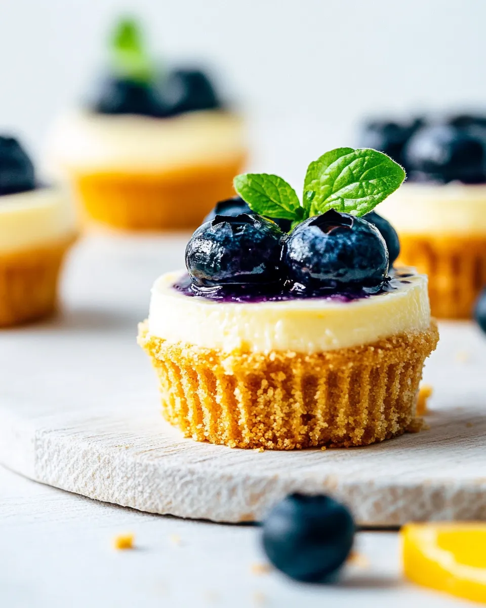 Easy Mini Blueberry Cheesecakes recipe photo