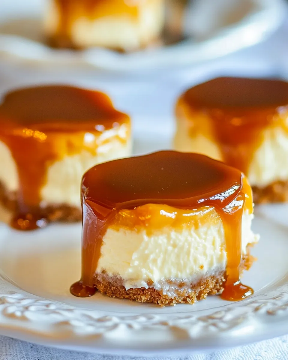 Classic Mini Salted Caramel Cheesecakes image