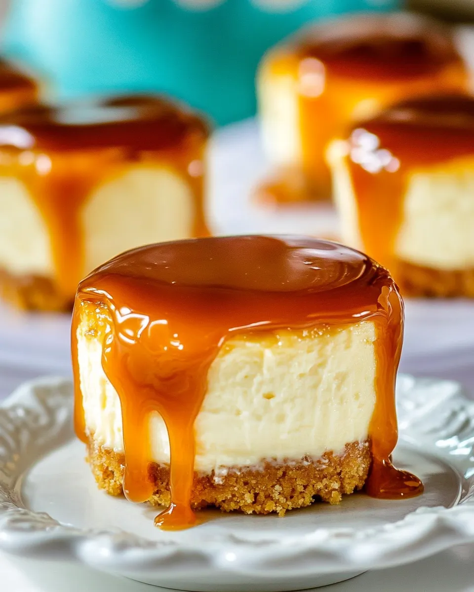 Easy Mini Salted Caramel Cheesecakes recipe photo