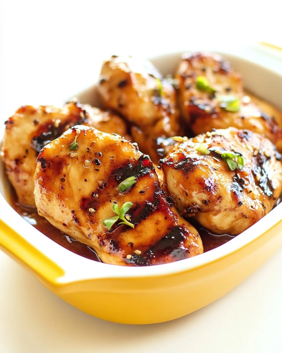 Savory Miso Honey Chicken shot