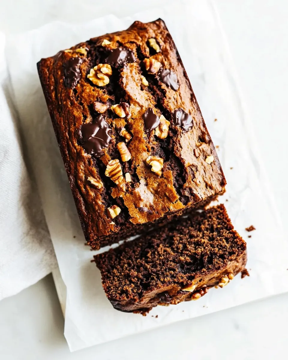 Homemade Moist Vegan Zucchini Bread with Chocolate & Walnuts photo