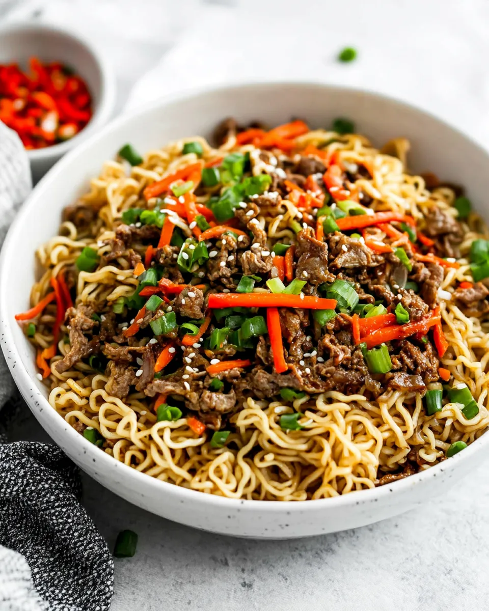 Easy Mongolian Noodles dish photo