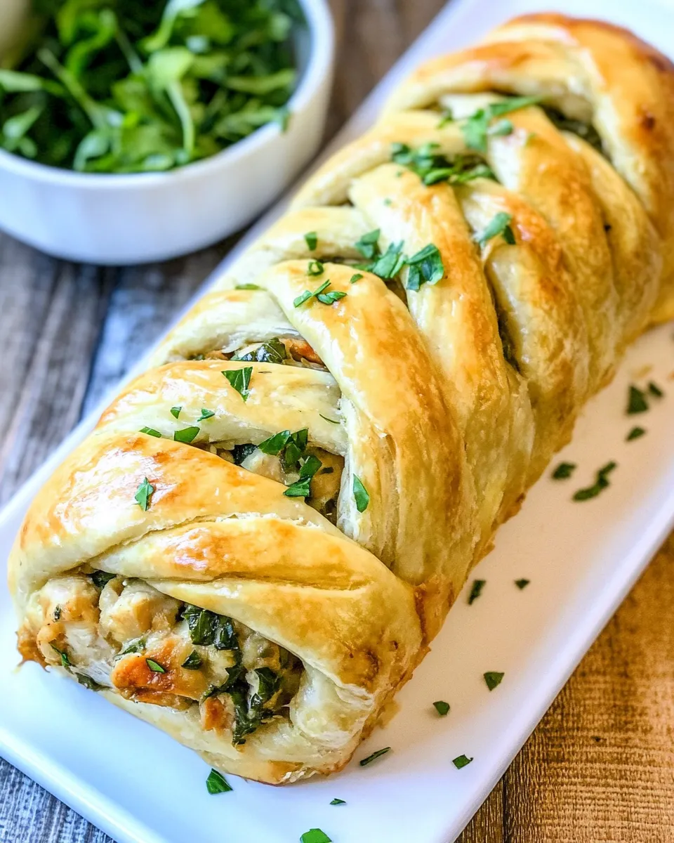 Delicious Monterey Chicken Braid shot