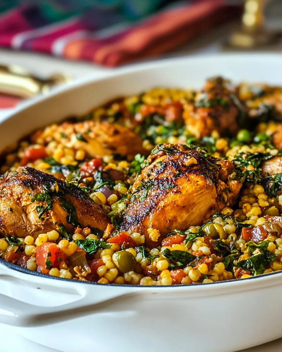 Delicious Moroccan Chicken Couscous shot