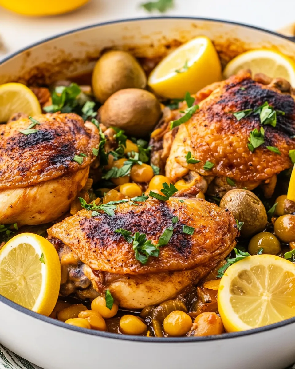 Savory Moroccan Chicken Thighs dish photo