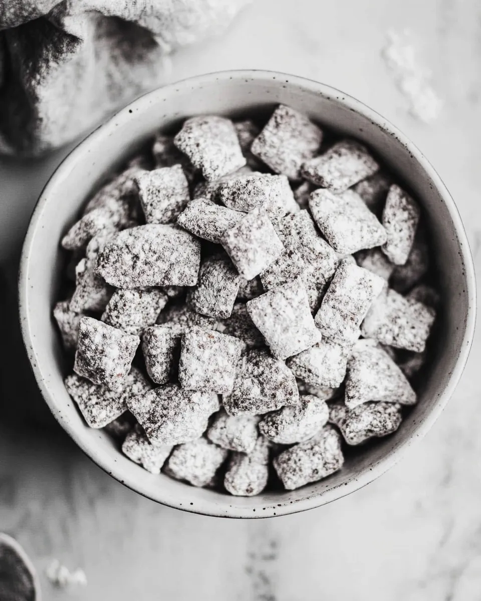 Delicious Muddy Buddies (aka Puppy Chow) shot