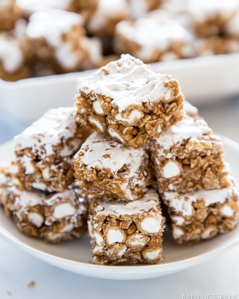 Classic Muddy Buddy (Puppy Chow) Marshmallow Cereal Treats shot