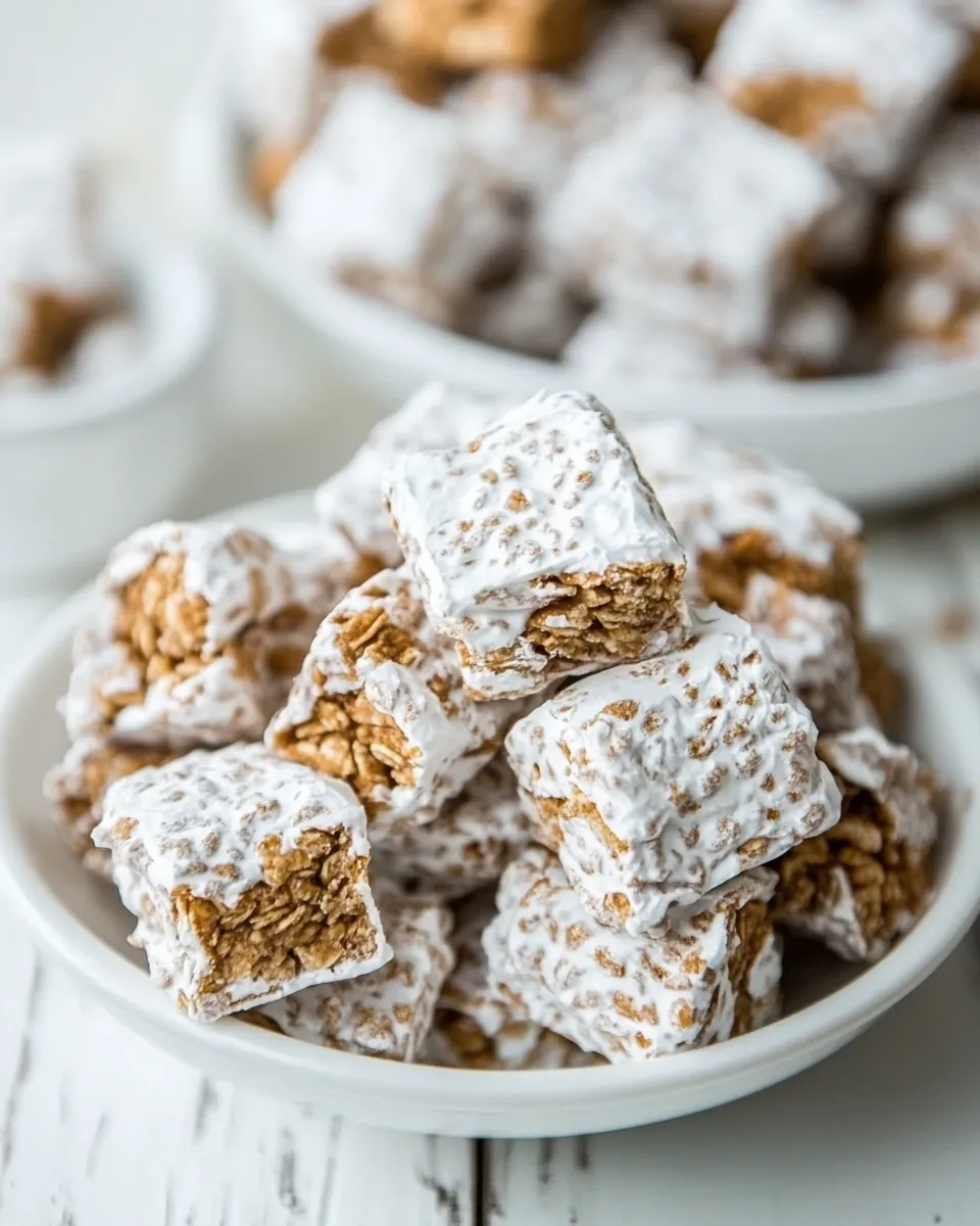 Quick Muddy Buddy (Puppy Chow) Marshmallow Cereal Treats recipe photo