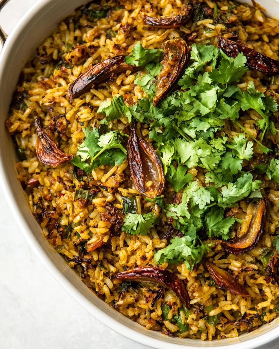 Easy Mujadara Recipe (Lebanese Rice) shot