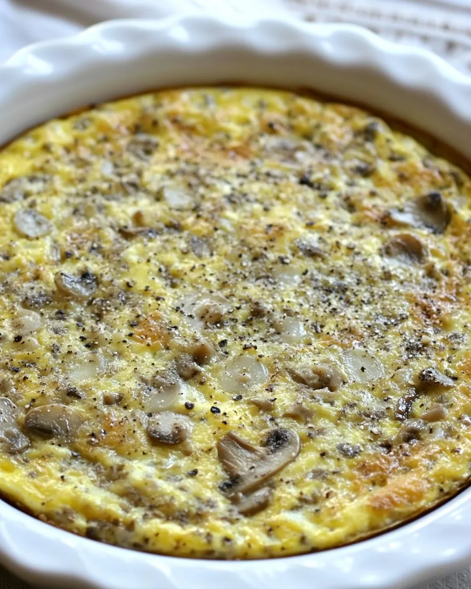 Classic Mushroom Shallot Frittata image