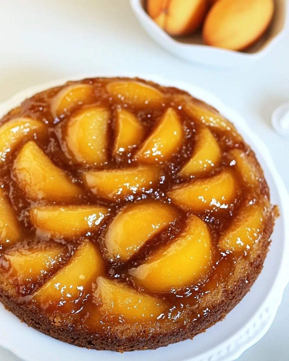 Classic Nectarine Upside Down Cake Recipe image