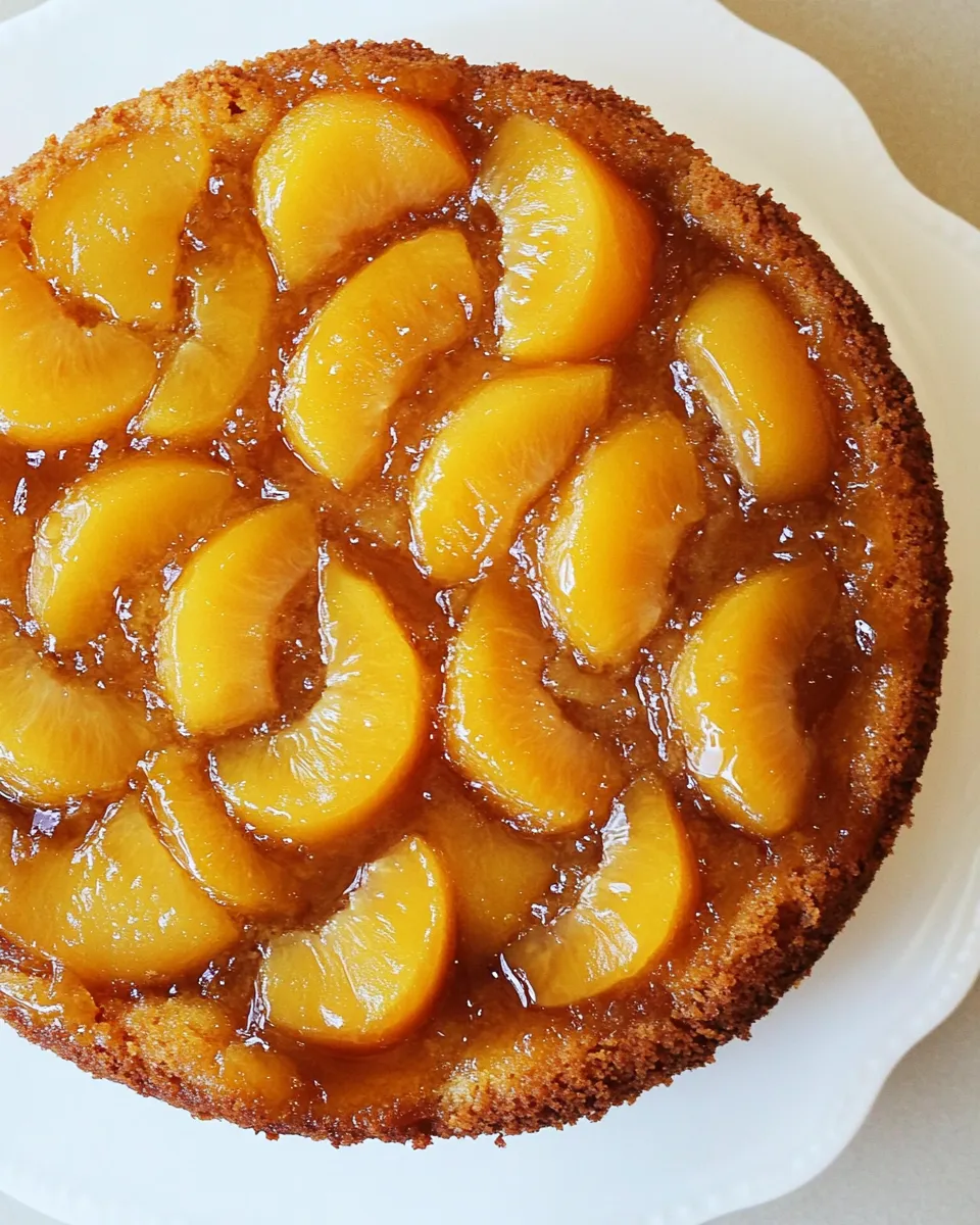 Easy Nectarine Upside Down Cake Recipe shot