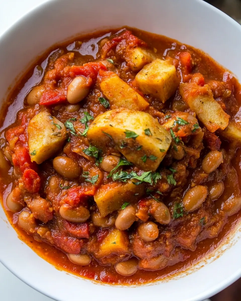 Homemade Nigerian Beans & Plantain Porridge photo