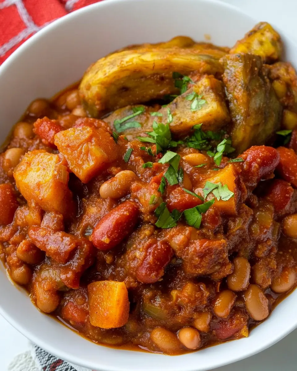 Classic Nigerian Beans & Plantain Porridge image