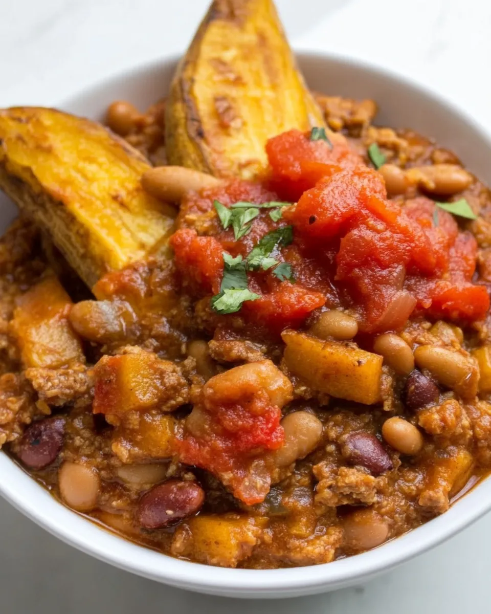 Easy Nigerian Beans & Plantain Porridge recipe photo