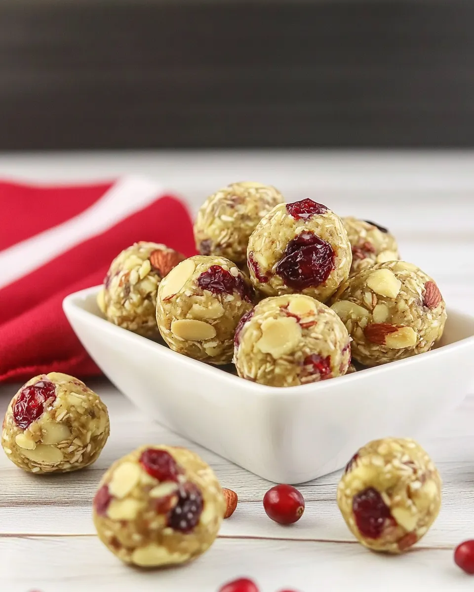 Homemade No-Bake Almond Cranberry Energy Balls photo